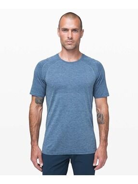 Lululemon Metal Vent Tech Short Sleeve 2.0 Midnight Shadow / Tempest Blue Large